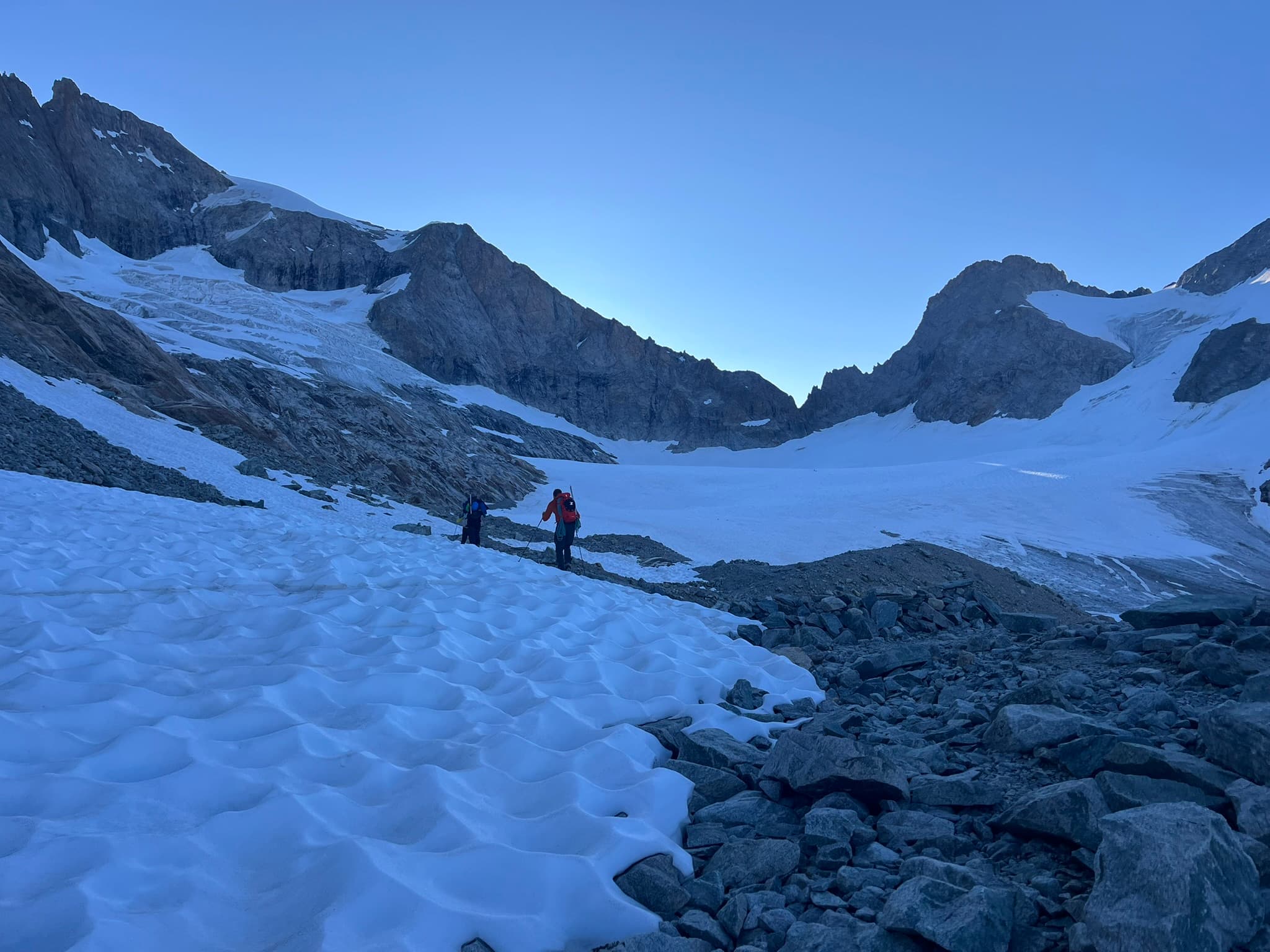 Us as we got closer to the glacier